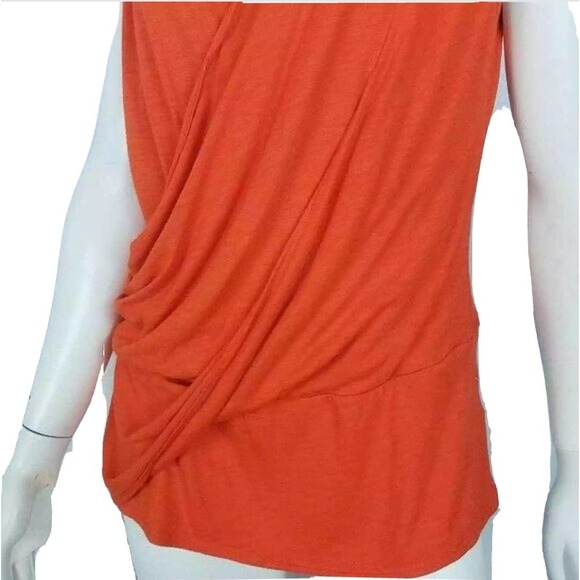Anthropologie Leifnotes Sleeveless Top Surplice Orange Medium - Picture 5 of 7